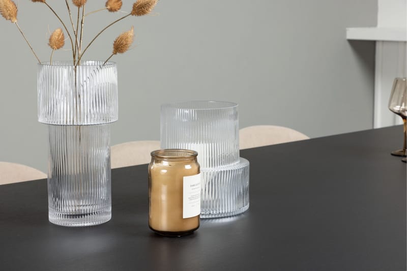 Vail Spisebordssæt 200 cm Rektangulær med 6 Velvet Stole - Beige - Møbler - Borde - Spisebordssæt