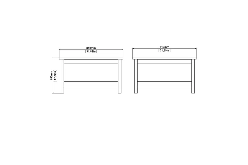 Vallvidera Sofabord 81 cm - Sort - Møbler - Borde - Sofabord