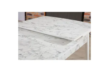 Valric Spisebord 132 cm Rektangulær - Hvid/Grå - Møbler - Borde - Spisebord og køkkenbord