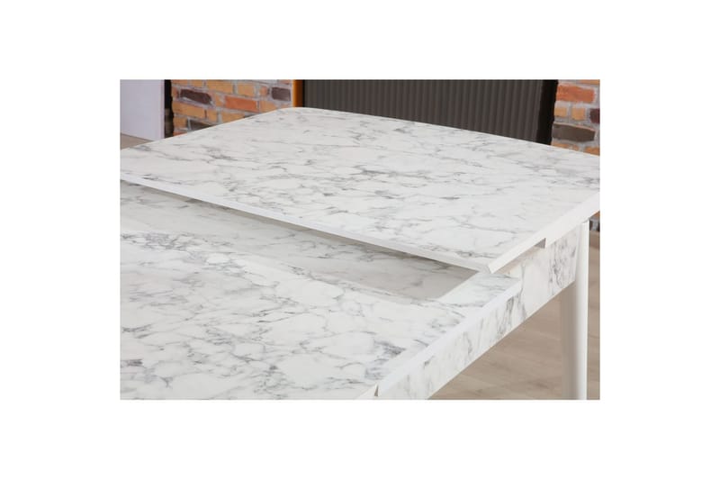 Valric Spisebord 132 cm Rektangulær - Hvid/Grå - Møbler - Borde - Spisebord og køkkenbord