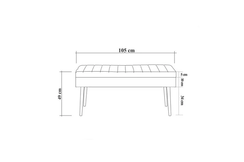 Valsot Spisegruppe 129 cm Rektangulær - Natur/Grå - Møbler - Borde - Spisebordssæt