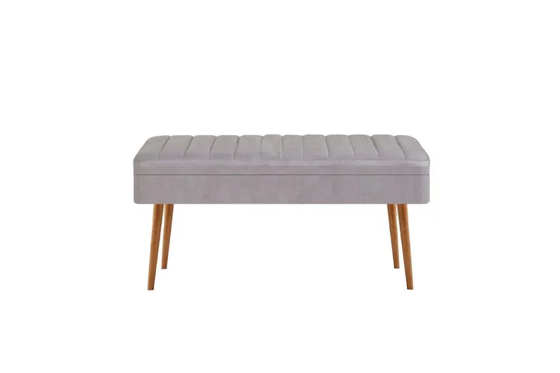 Valsot Spisegruppe 129 cm Rektangulær - Natur/Grå - Møbler - Borde - Spisebordssæt