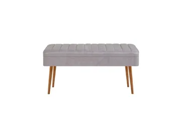 Valsot Spisegruppe 129 cm Rektangulær - Natur/Grå - Møbler - Borde - Spisebordssæt