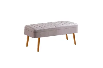 Valsot Spisegruppe 129 cm Rektangulær - Natur/Grå - Møbler - Borde - Spisebordssæt