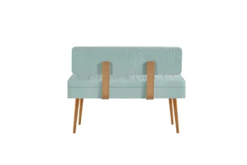 Valsot Spisegruppe 129 cm Rektangulær - Natur/Grøn - Møbler - Borde - Spisebordssæt