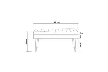 Valsot Spisegruppe 129 cm Rektangulær - Natur/Grøn - Møbler - Borde - Spisebordssæt