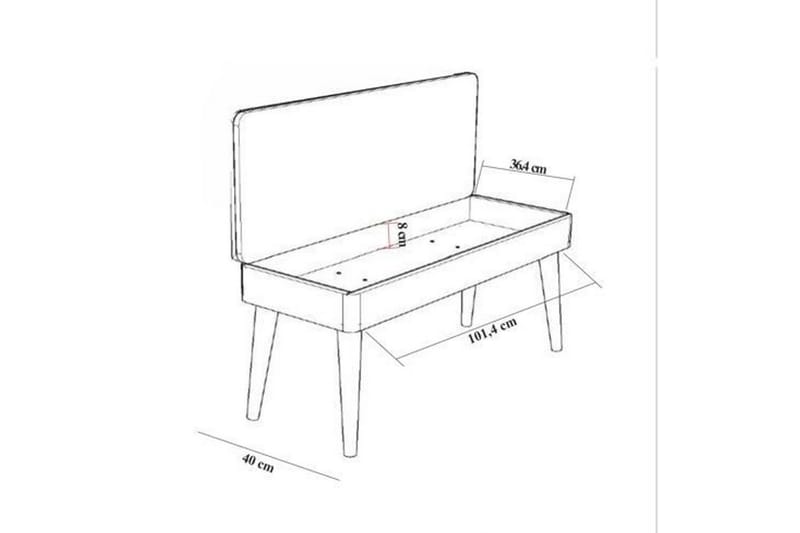 Valsot Spisegruppe 129 cm Rektangulær - Natur/Grøn - Møbler - Borde - Spisebordssæt