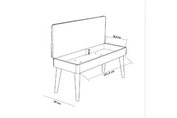 Valsot Spisegruppe 129 cm Rektangulær - Natur/Grøn - Møbler - Borde - Spisebordssæt