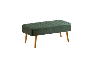 Valsot Spisegruppe 129 cm Rektangulær - Natur/Grøn - Møbler - Borde - Spisebordssæt