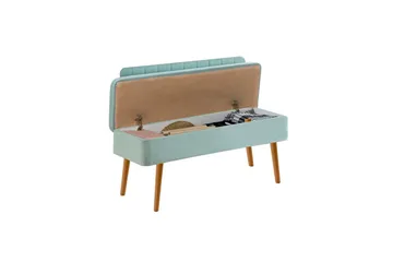 Valsot Spisegruppe 129 cm Rektangulær - Natur/Grøn - Møbler - Borde - Spisebordssæt