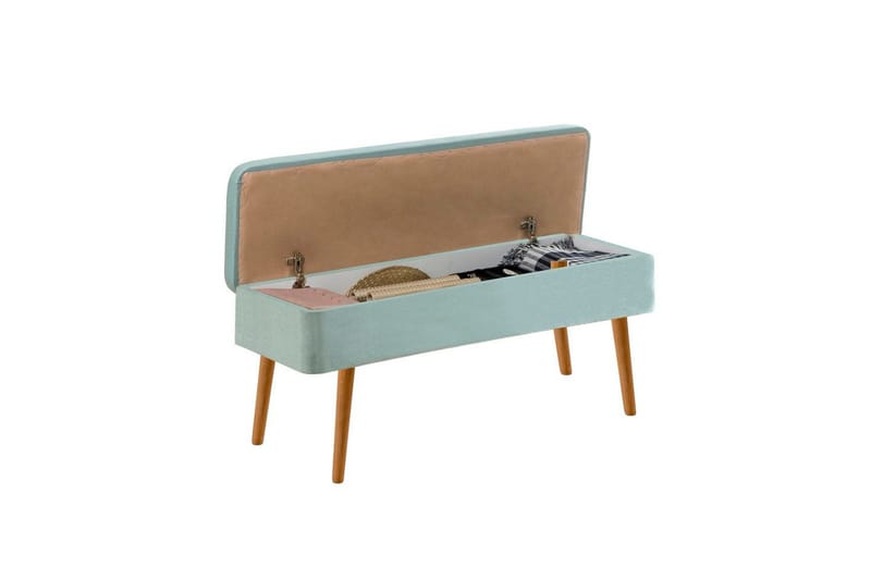 Valsot Spisegruppe 129 cm Rektangulær - Natur/Grøn - Møbler - Borde - Spisebordssæt