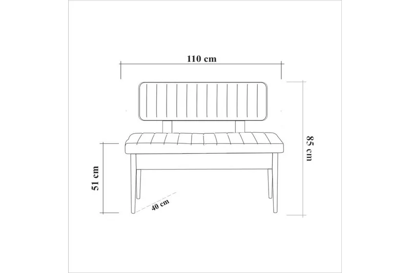 Valsot Spisegruppe 130 cm Rektangulær - Natur - Møbler - Borde - Spisebordssæt