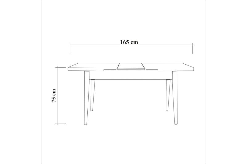 Valsot Spisegruppe 130 cm Rektangulær - Natur - Møbler - Borde - Spisebordssæt