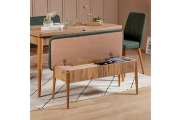 Valsot Spisegruppe 130 cm Rektangulær - Natur - Møbler - Borde - Spisebordssæt