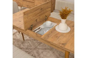 Valsot Spisegruppe Rektangulær - Beige - Møbler - Borde - Spisebordssæt