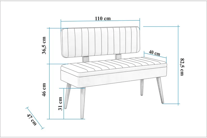 Valsot Spisegruppe Rektangulær - Mørkegrå - Møbler - Borde - Spisebordssæt