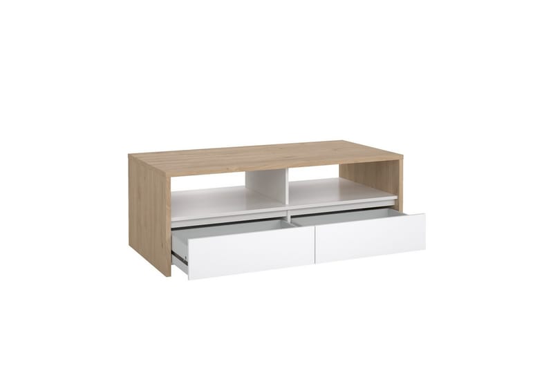 Varun Sofabord 120 cm - Hvid/Natur - Møbler - Borde - Sofabord