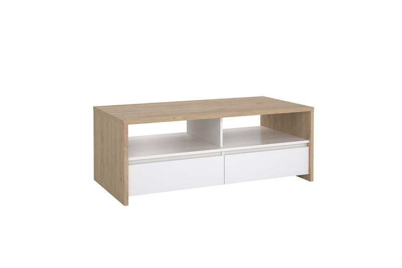 Varun Sofabord 120 cm - Hvid/Natur - Møbler - Borde - Sofabord