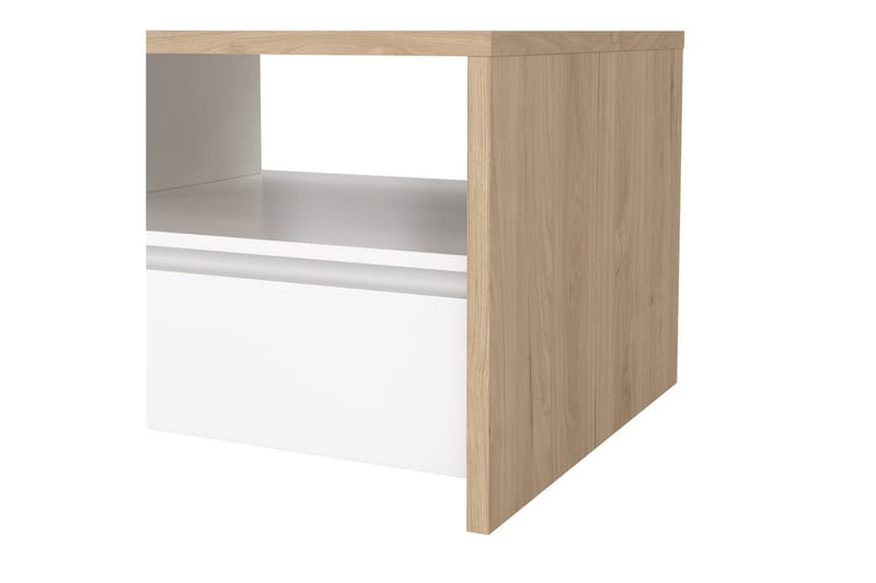 Varun Sofabord 120 cm - Hvid/Natur - Møbler - Borde - Sofabord