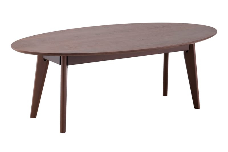 Velo ovalt sofabord 130 cm træ, Valnød