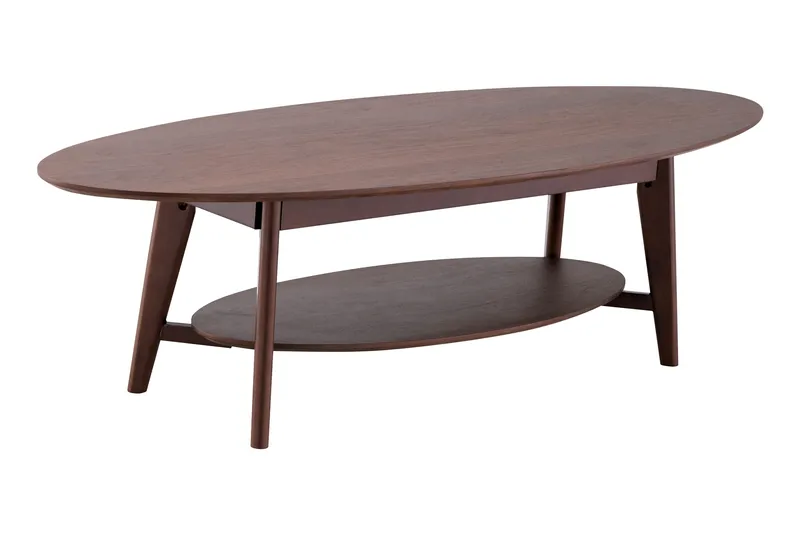 Velo ovalt sofabord 160 cm træ, Valnød