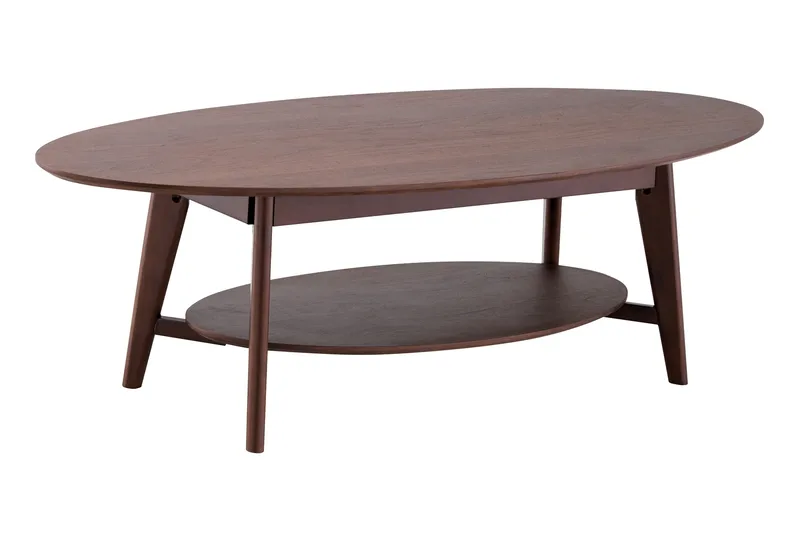 Velo sofabord ovalt 160 cm massivt træ, Valnød
