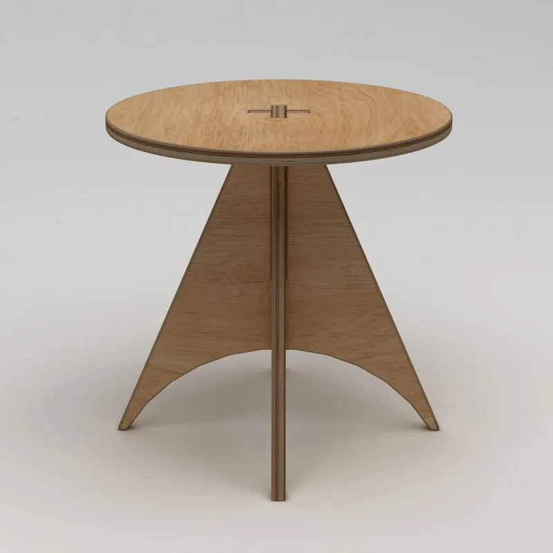 Velora Spisebord 75 cm, Naturligt træ