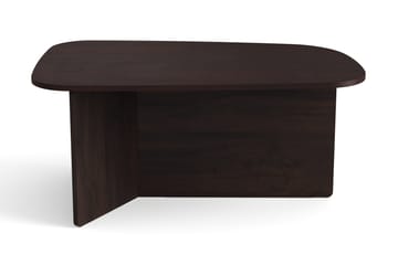 Vento Ovalt Sofabord 90x60 cm med Træ- og Røget Eg-udseende - Mørkebrun - Møbler - Borde - Sofabord