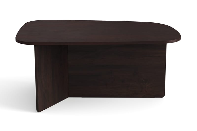 Vento Ovalt Sofabord 90x60 cm med Træ- og Røget Eg-udseende - Mørkebrun - Møbler - Borde - Sofabord