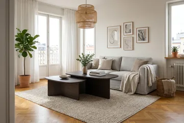 Vento sofabord 120x70 cm ovalt i træ - Røget eg - Møbler - Borde - Sofabord