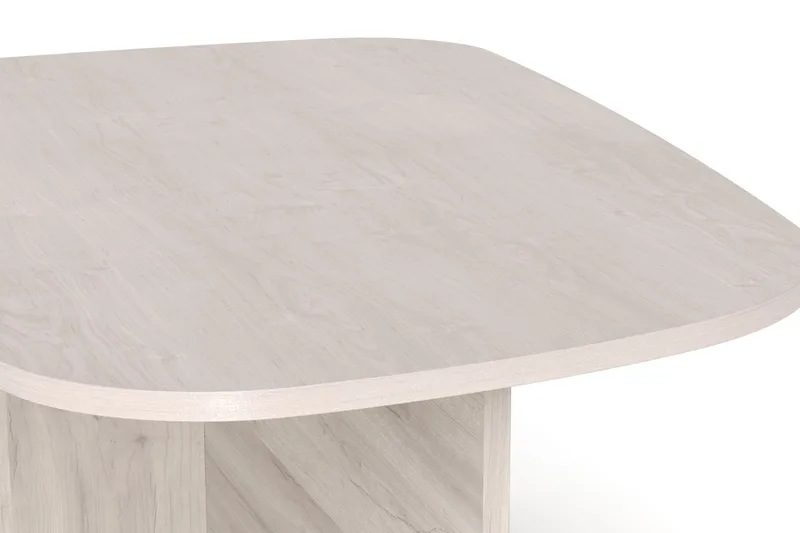 Vento sofabord 90x60 cm ovalt i træ - Hvidlaseret eg - Møbler - Borde - Sofabord