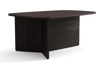 Vento sofabord 90x60 cm ovalt i træ - Røget eg - Møbler - Borde - Sofabord