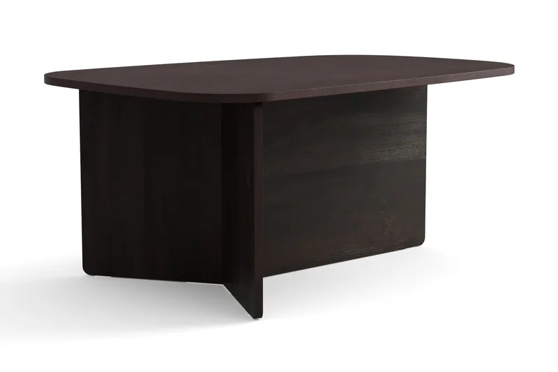 Vento sofabord 90x60 cm ovalt i træ - Røget eg - Møbler - Borde - Sofabord