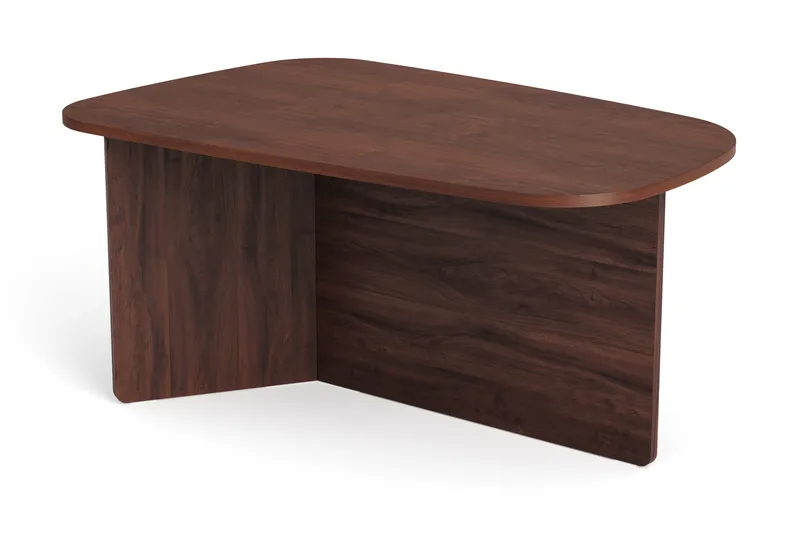Vento sofabord 90x60 cm ovalt i træ, Valnød