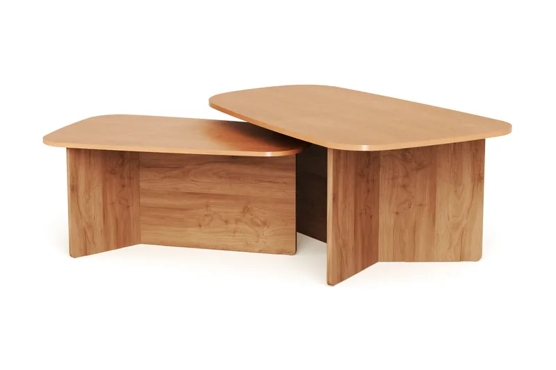 Vento sofabordssæt 120x70 cm + 90x60 cm, Eg