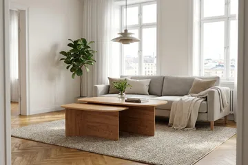Vento sofabordssæt 120x70 cm + 90x60 cm - Eg - Møbler - Borde - Sofabord