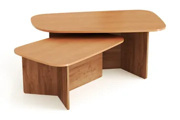 Vento sofabordssæt 120x70 cm + 90x60 cm - Eg - Møbler - Borde - Sofabord