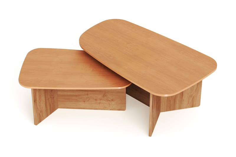Vento sofabordssæt 120x70 cm + 90x60 cm - Eg - Møbler - Borde - Sofabord