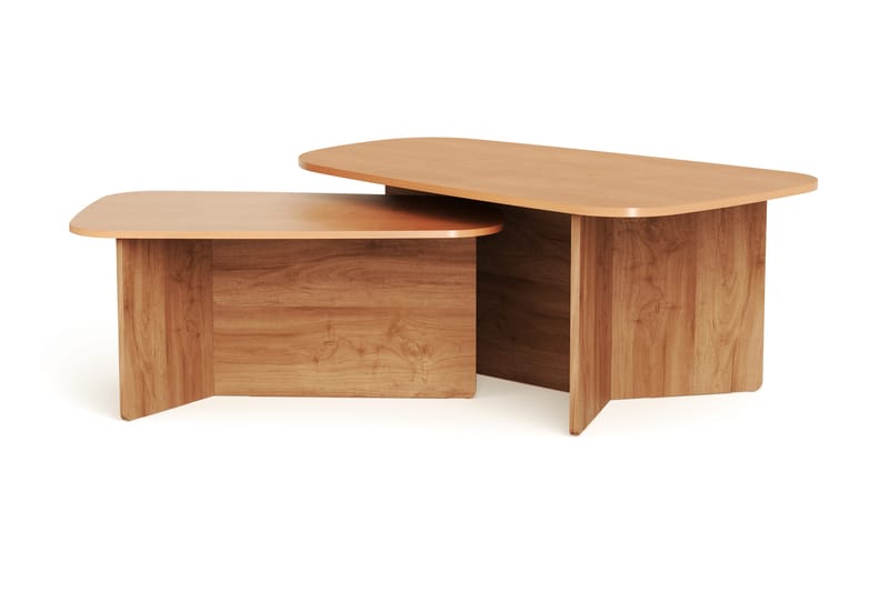 Vento sofabordssæt 120x70 cm + 90x60 cm - Eg - Møbler - Borde - Sofabord