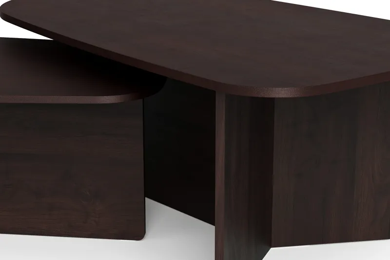 Vento sofabordssæt 120x70 cm + 90x60 cm - Røget eg - Møbler - Borde - Sofabord
