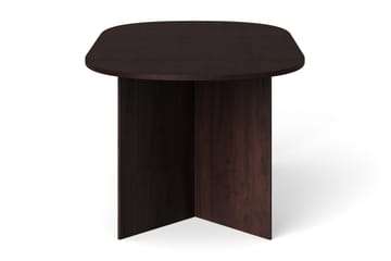 Vera Ovalt Spisebord 180x100 cm med Træ- og Røget Eg-udseende - Mørkebrun - Møbler - Borde - Spisebord og køkkenbord