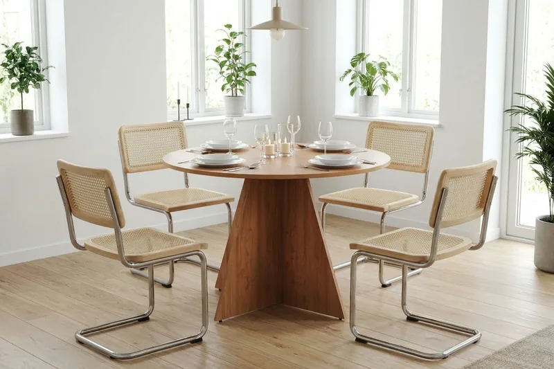 Vera rundt spisebord ø110 cm Finér - Eg - Møbler - Borde - Spisebord og køkkenbord