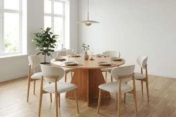 Vera rundt spisebord ø130 cm Finér - Eg - Møbler - Borde - Spisebord og køkkenbord