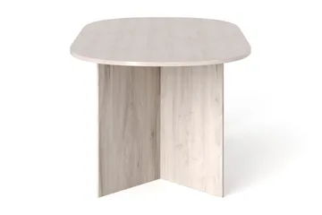 Vera Spisebord Oval 180x100 cm Finér - Hvidbejdset eg - Møbler - Borde - Spisebord og køkkenbord