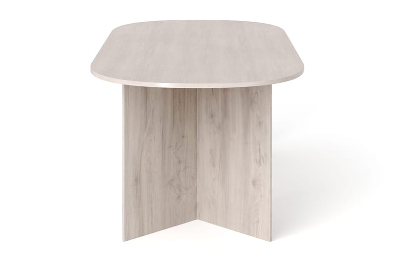 Vera Spisebord Oval 220x100 cm Finér - Hvidbejdset eg - Møbler - Borde - Spisebord og køkkenbord