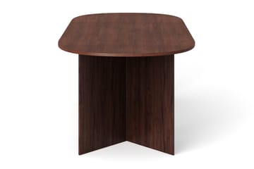Vera Spisebord Oval 220x100 cm Finér - Valnød - Møbler - Borde - Spisebord og køkkenbord