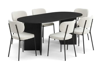 180 cm - Sortbejdset eg
