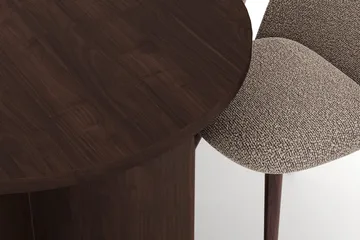Vera spisegruppe rektangulær 180 cm valnød med 6 Nibe Plus spisestole - Valnød - Møbler - Borde - Spisebordssæt