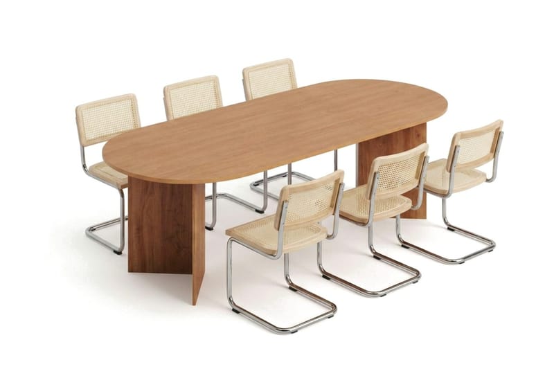 Vera spisegruppe rektangulær 220 cm eg med 6 Build spisebordsstole - Eg - Møbler - Borde - Spisebordssæt