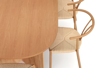 Vera spisegruppe rektangulær 220 cm Eg med 6 Elysia spisestole - Eg - Møbler - Borde - Spisebordssæt